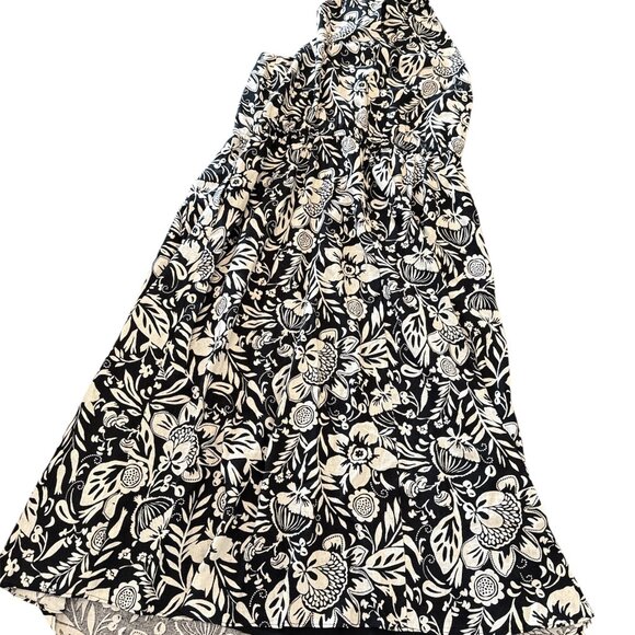 Maggy London Tropical Floral Print Halter Midi Dress with Cinched Waist NWT - Picture 7 of 7